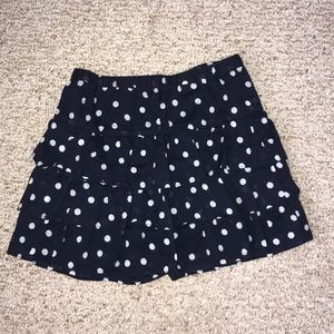 Blue polkadot skirt